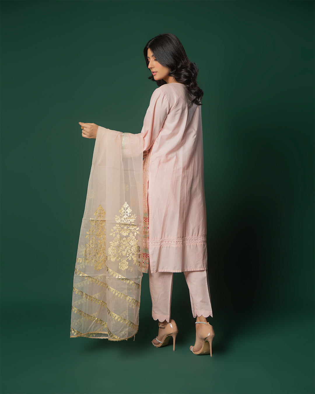 L. PINK FULL EMB MONOCHROME 3PC