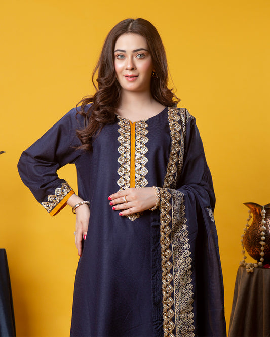 BLUE CLASSIC EMB 3PC