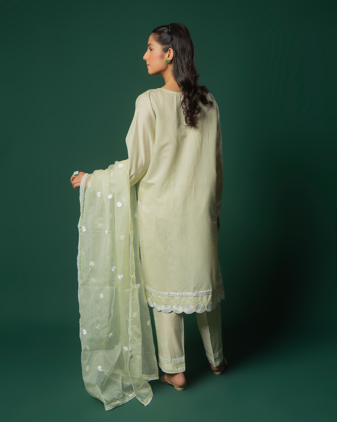 PISTACHIO COTTON NET WHITE EMB 3PC