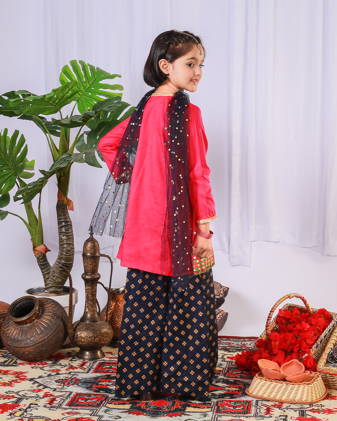 PINK EMB SEQUINS ANGRAKHA CULLOTE SET