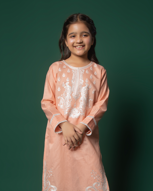 TEA ROSE WHITE EMB COTTON NET 2PC