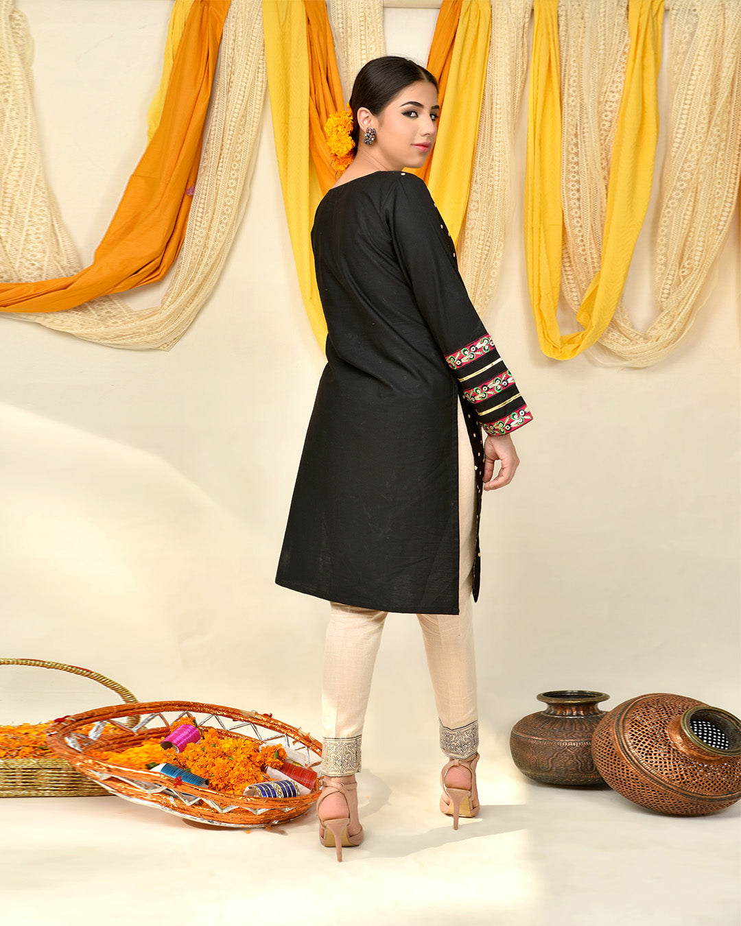 BLK SEQUENCE SHIRT & MASOORI TROUSER