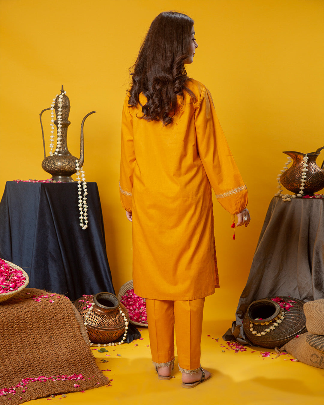 MUSTARD CHATTA EMB 2PC
