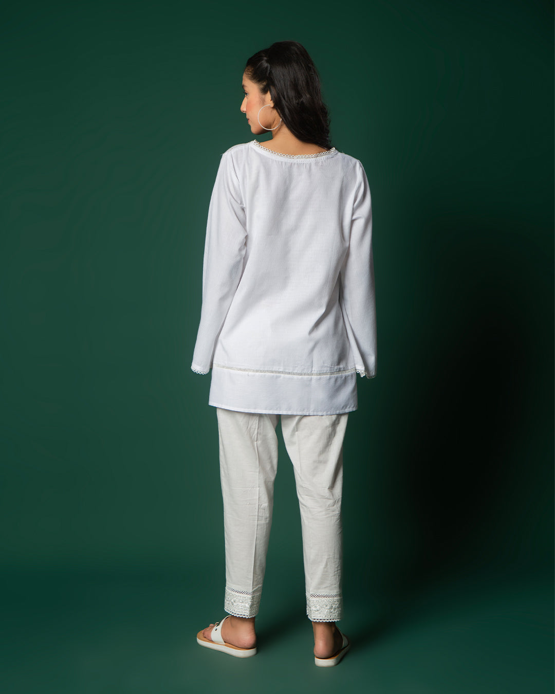 WHITE SEQUINS TUNIC