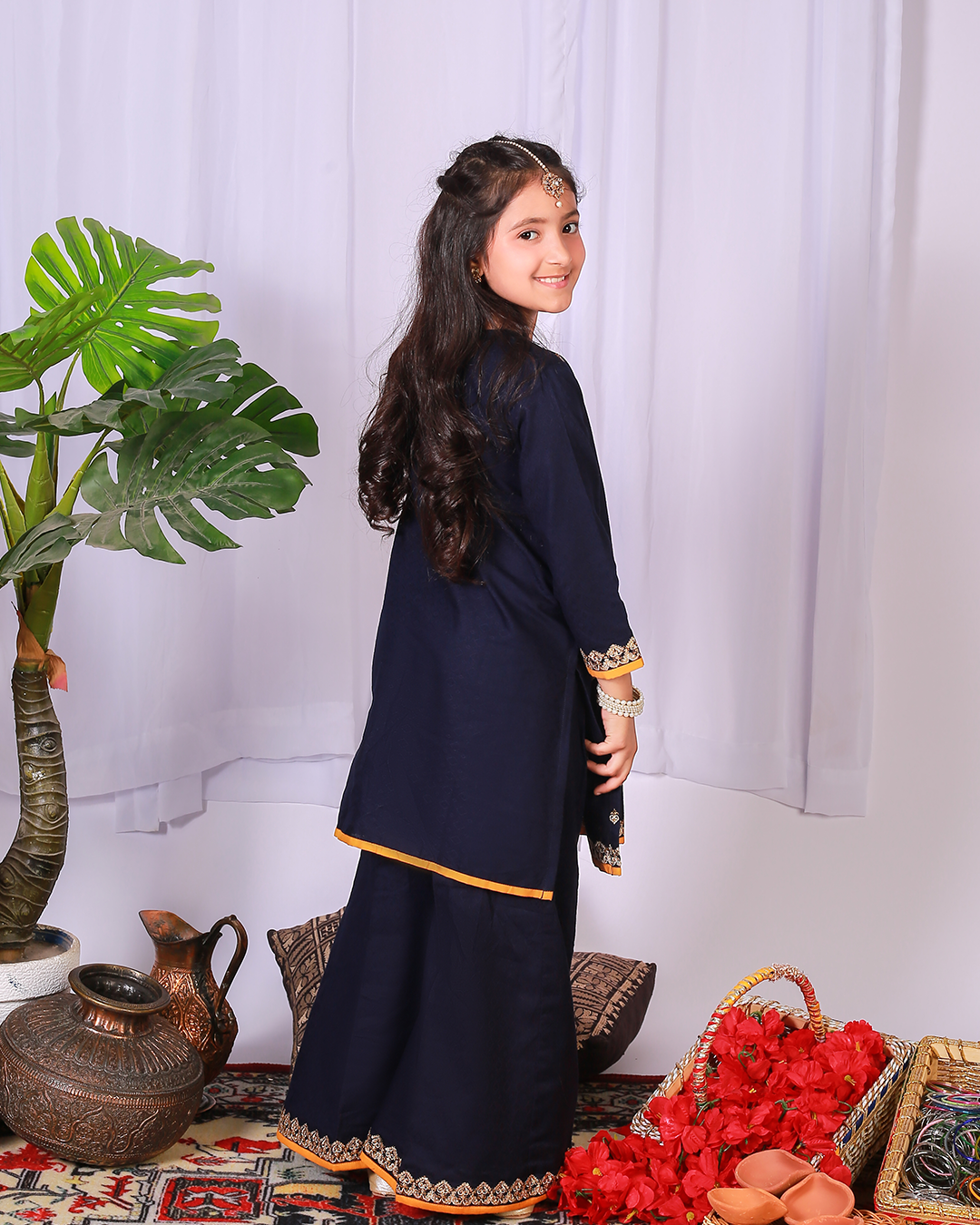 BLUE CLASSIC EMB CULLOTE SET